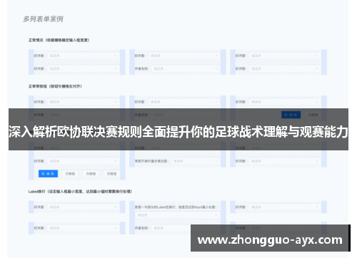 深入解析欧协联决赛规则全面提升你的足球战术理解与观赛能力
